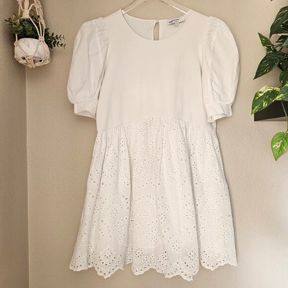 Peter Som Collective Rent the Runway White Combo Eyelet Dress Mini Sz 6 $360 - Picture 4 of 11